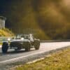 black coupe on road