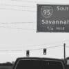 I-95 south sign pointing towards savannah